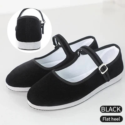 Girls’ & Women’s Dance Shoes - Black Cloth Ethnic Dance Shoes for Training, Practice & Grading Exams
