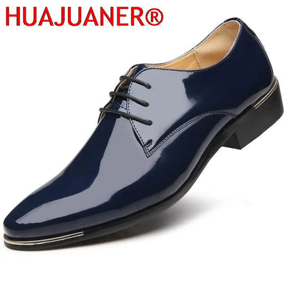 Men's Patent Leather Dress Shoes - Soft Formal Wedding Shoes Size 38-48