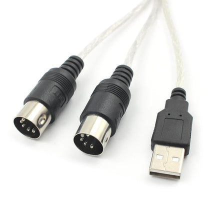 USB MIDI Cable Interface - USB to MIDI IN/OUT Converter Adapter for Keyboard, PC Audio & Music Recording
