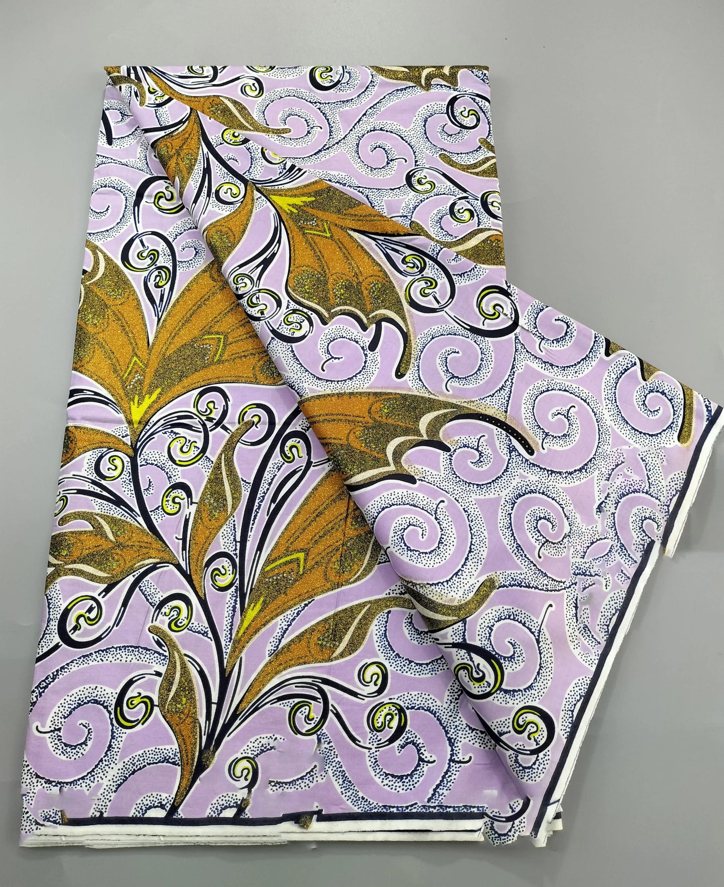 Grand Super Ankara Wax Fabric - Original 100% Cotton Glitter Batik Pagne 6 Yards Nigerian Party Dress Sewing Material