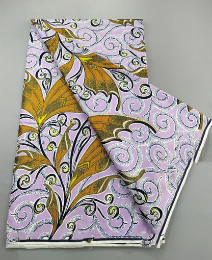 Grand Super Ankara Wax Fabric - Original 100% Cotton Glitter Batik Pagne 6 Yards Nigerian Party Dress Sewing Material