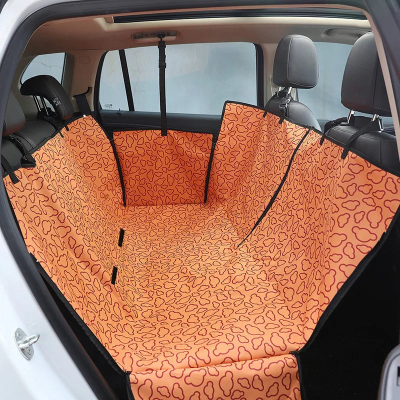 Waterproof Dog Car Seat Cover - Pet Travel Hammock Mat for Small, Medium & Large Dogs with Rear Seat Protection