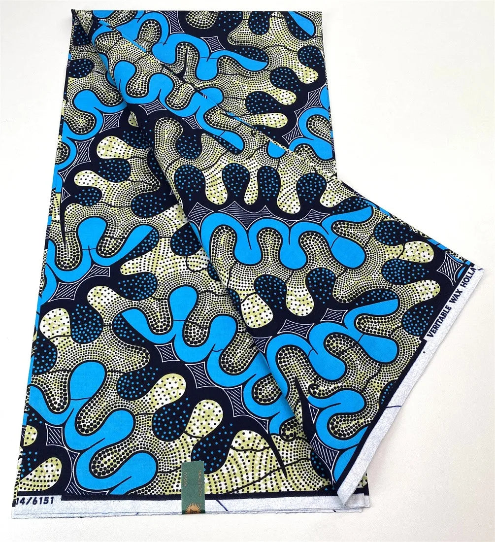Latest Style Ankara Wax Print Fabric - 100% Cotton High Quality Soft African Real Wax Material