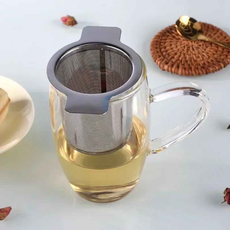 Stainless Steel Tea Maker Teapot Tray with Spice and Herb Strainer - Essential Kitchen Tool