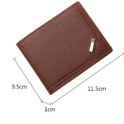 Men’s Leather Minimalist Wallet – Thin, Foldable Soft Leather Short Wallet