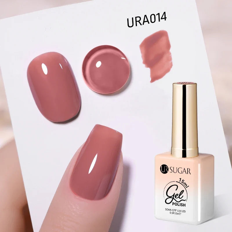 UR SUGAR Champagne Gold Silver Reflective Glitter Gel Nail Polish 15ml - Semi-Permanent Soak Off UV Manicure Art Varnish