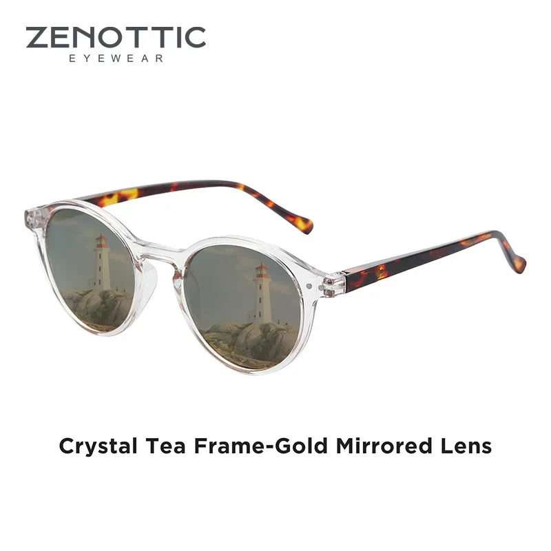 ZENOTTIC Retro Circular Polarized Sunglasses (S Size) – Vintage Small Round UV400 Goggles for Men & Women