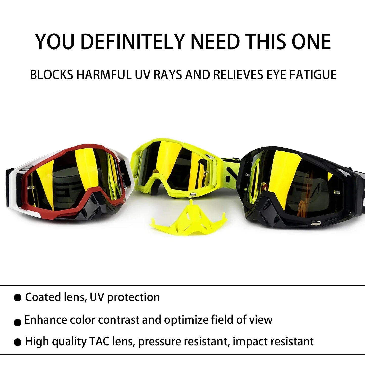 NAFEIB Motocross Glasses – Motorcycle Sunglasses for Men – Windproof Protection for MTB, ATV, Skiing, Cycling, and Off-Road Racing