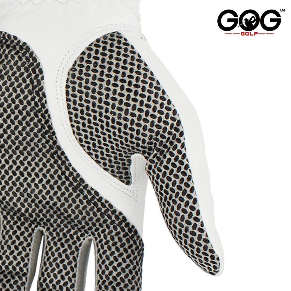Men’s Golf Gloves – Cabretta Leather Left/Right Hand with Anti-Slip Grip, Soft & Breathable Design