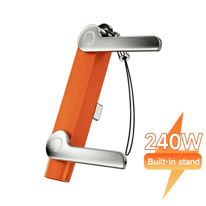 USB-C Phone Charging Holder - 240W Fast Charging OTG Adapter with Foldable Stand