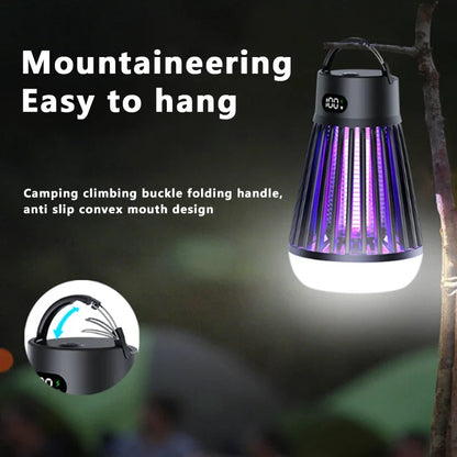 USB Rechargeable Mosquito Lamp - Two-in-One Portable Electric Bug Zapper for Home & Outdoor Use