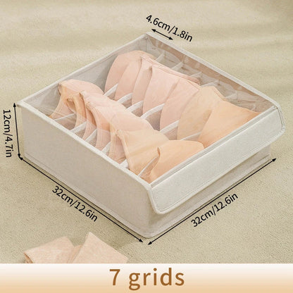 Foldable Underwear Storage Box – Non-Woven Organizer for Panties, Bra, Socks, Clothes Separator for Bedroom Drawers & Wardrobe