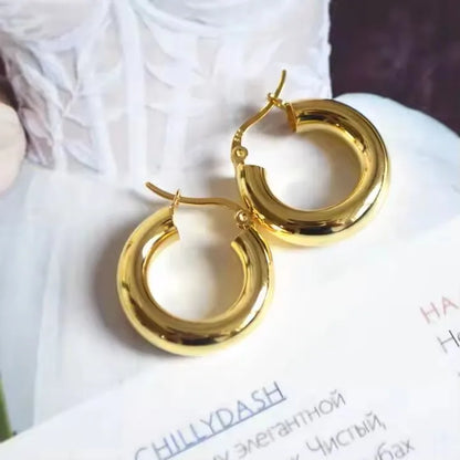 PANJBJ925 Sterling Silver Hoop Earrings - Frosted Geometric Design Fashion Jewelry Gift for Women