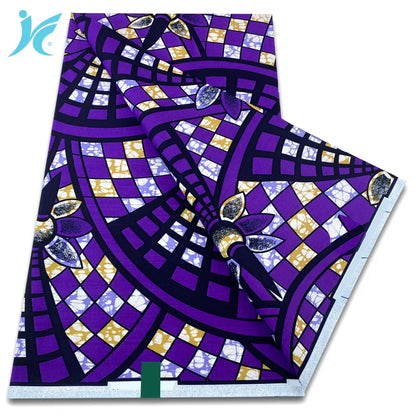African Real Wax Print Fabric - 100% Cotton Ankara Sewing Material Wholesale Quality