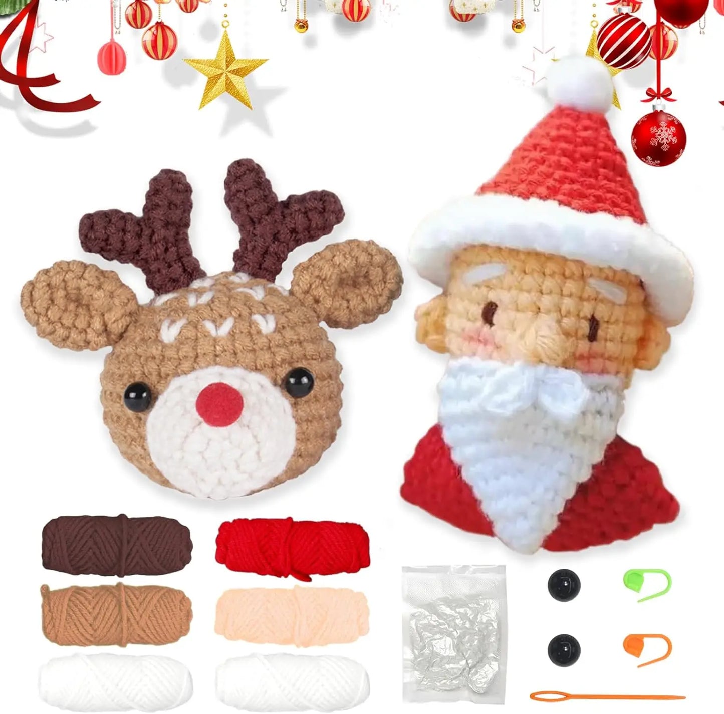 Animal Crochet Kit for Beginners - DIY Starter Set with Step-by-Step Knitting & Craft Supplies