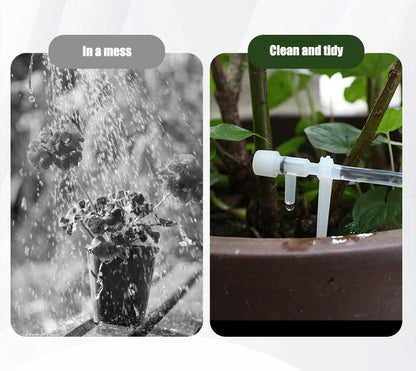 Garden Drip Irrigation Kit — Water-Saving Micro Dripper System with Regulating Valve and 4/7mm Hose for Potted Plants and Greenhouse