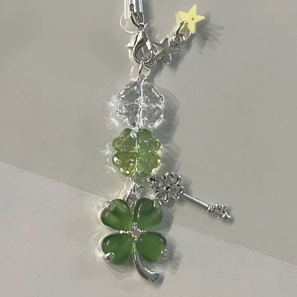 Lucky Leaf Phone Charm Pendant - Cute Key Chain Strap for Samsung Phone Case Bag Books Camera Accessories