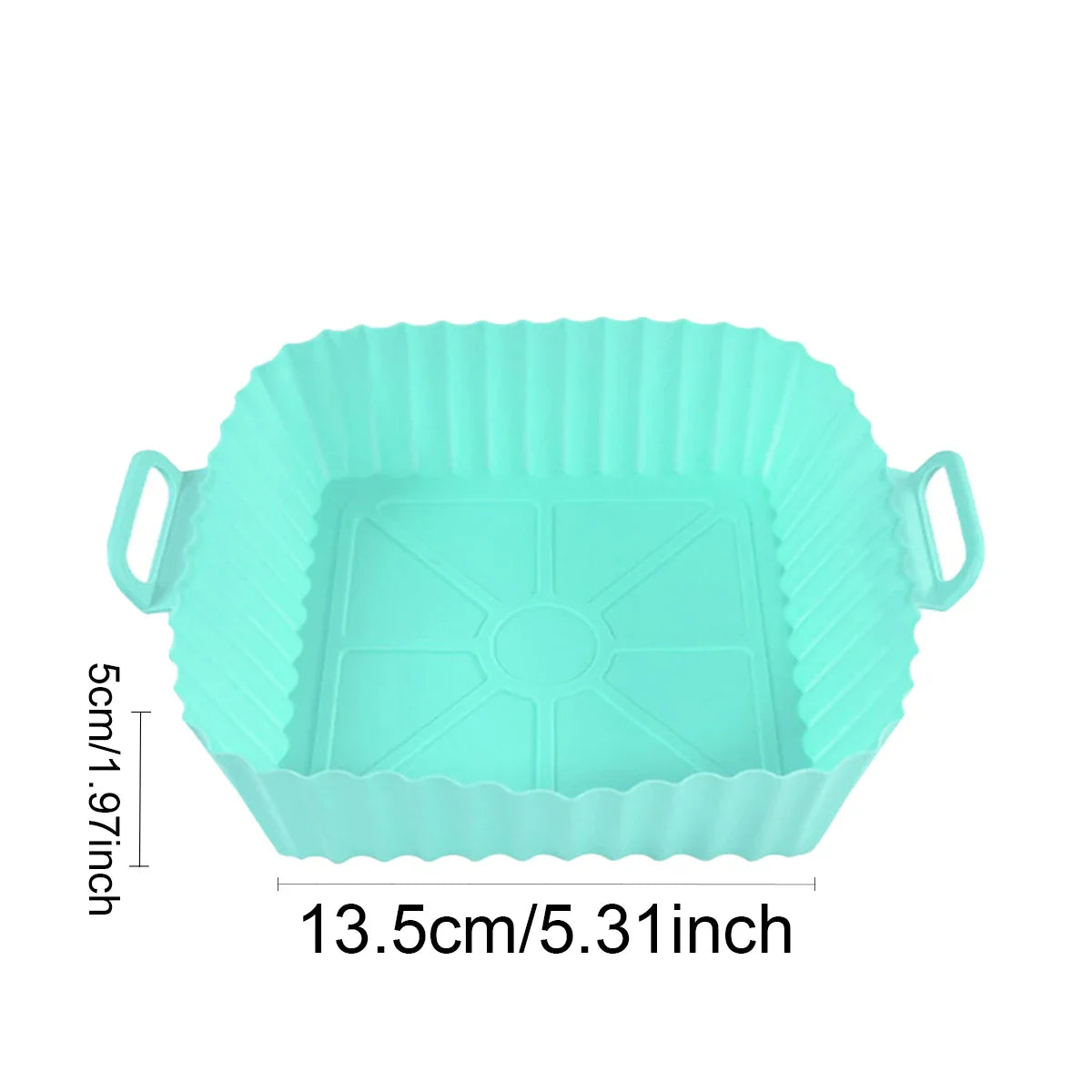 Reusable Silicone Air Fryer Liner Basket with Non-Stick Baking Tray & Pizza Pan for Kitchen Cooking