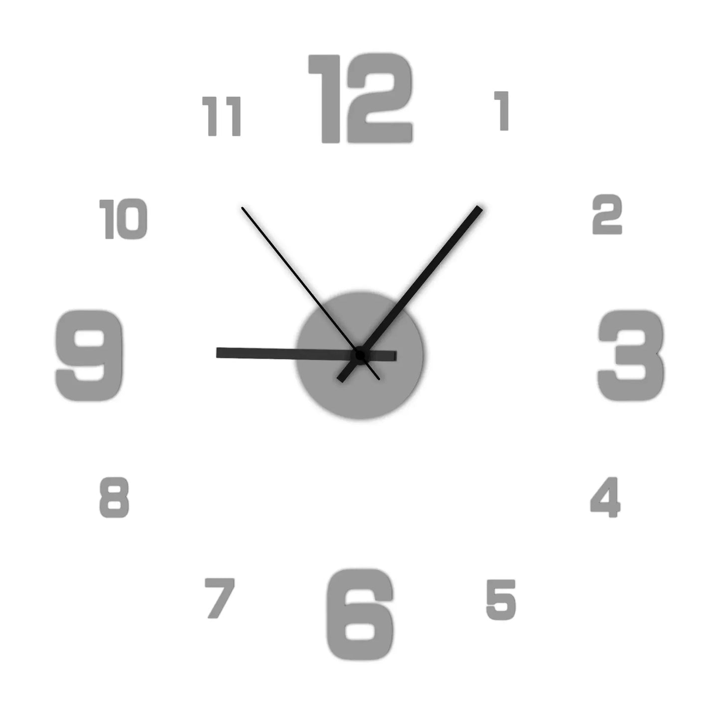 Creative Frameless DIY Wall Clock — Silent Modern Home & Office Wall Decoration for Living Room, Bedroom, and Art Spaces