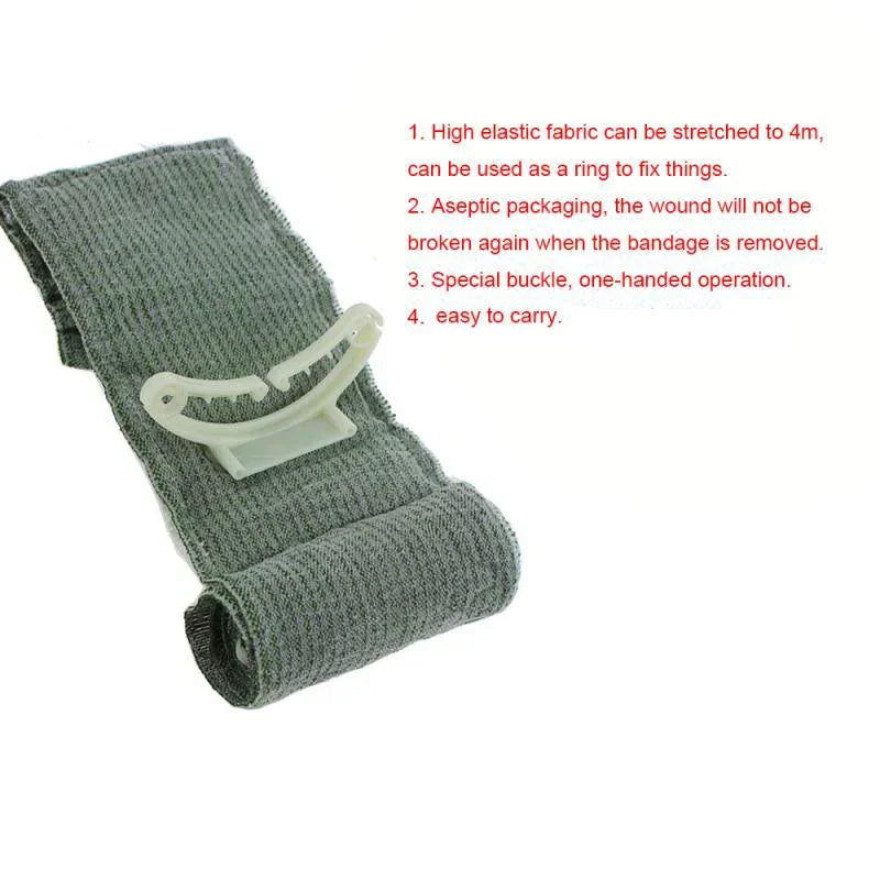 2026 Israeli Emergency Bandage - 4/6 Inch Tactical Trauma Compression Dressing for Outdoor IFAK First Aid Kit