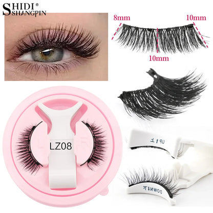 Reusable Magnetic Eyelashes Set – Natural Curly Fluffy False Lashes with Tweezers, No Glue Needed Makeup