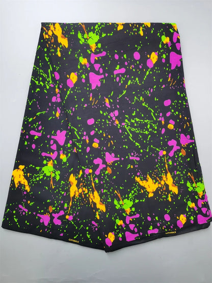 African Real Wax Ankara Fabric - 100% Cotton 6 Yards Nigerian Print Party Dress Sewing Material