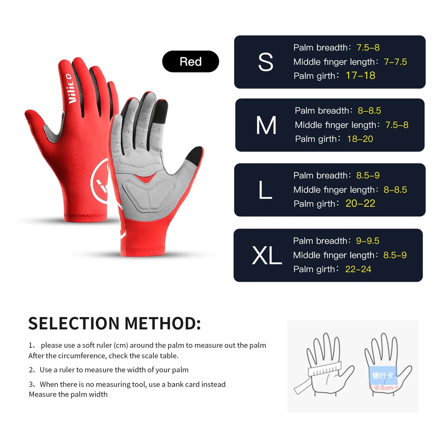 Vilico Professional Cycling Gloves – Touchscreen, Shockproof, Anti-Slip & Wear-Resistant Riding Gloves