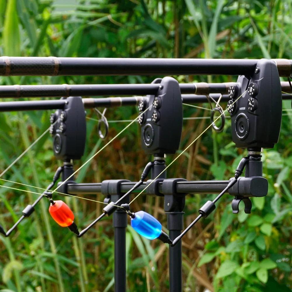 Hirisi S4 Carp Fishing Alarm Set - Anti-Theft Bite Indicators 1+4 Tackle System for Carp Angling