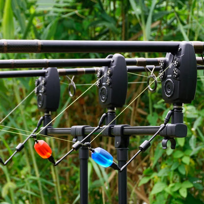 Hirisi S4 Carp Fishing Alarm Set - Anti-Theft Bite Indicators 1+4 Tackle System for Carp Angling