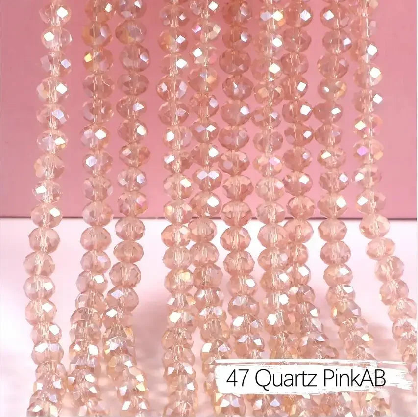 Austria Crystal Rondelle Beads - 2mm/4mm/6mm/8mm Faceted Glass Spacer Beads for DIY Jewelry & Bracelet Making