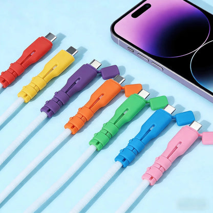Charging Cable Protector Sleeves - Anti-Breakage Cord Organizer for USB-C Laptops, Tablets & Phones
