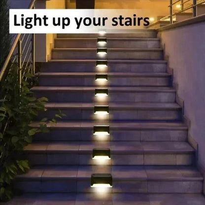Solar LED Outdoor Garden Lights - Waterproof Step Deck Lamps for Stairs Patio Pathway & Landscape Decor
