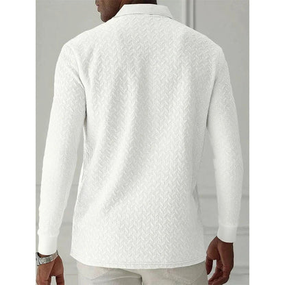 Men’s Long Sleeve Polo Shirt - High Quality Business Casual T-Shirt for Office and Fashion Style