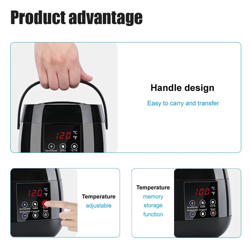 500ml Digital Wax Warmer – Professional Hair Removal Heating Machine for Wax Beans & Depilation