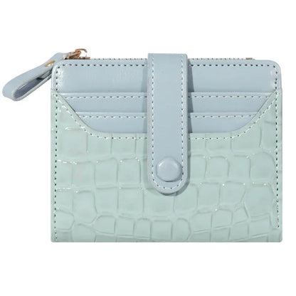 Elegant Women’s Multi-Card Wallet – PU Leather Double Zip Clutch Purse with Crocodile Pattern Storage Bag