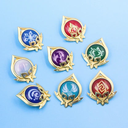 Genshin Impact Sumeru Vision Brooch Pins - Tighnari Collei Dori Nilou Element Badge Cosplay Lapel
