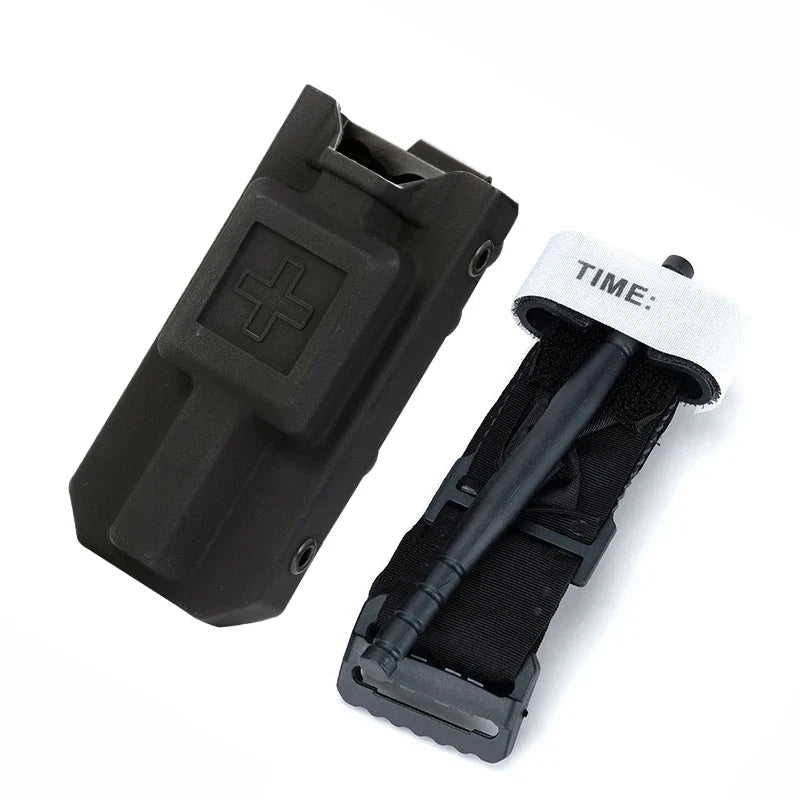 Outdoor EMT Tourniquet Storage Pouch - Nylon Medical Gear Holder for Molle Survival Kits