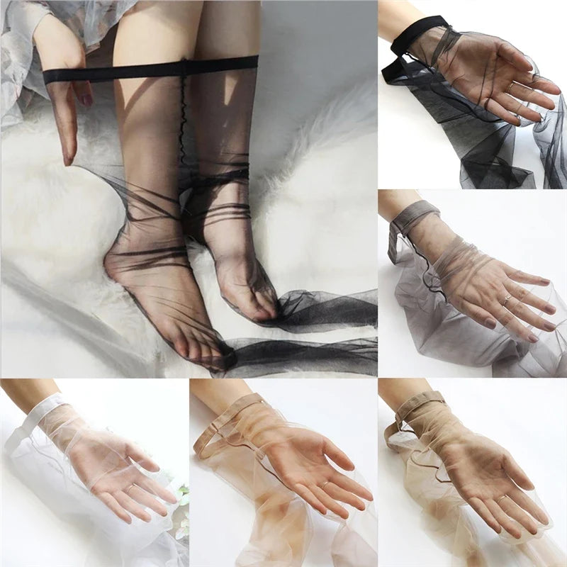 Women’s Transparent Breathable Tights - Ultra-Thin Stretch Spandex Pantyhose Stockings