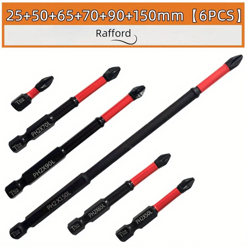 Magnetic Non-Slip S2 Steel Drill Bit Set (3/6/12PCS) – Crosshead Impact Bits for Electric & Hand Screwdrivers Tool Kit
