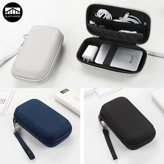 Large Capacity EVA Electronics Organizer - Shockproof Travel Storage Bag for Hard Drive Cable and Tech Accessories