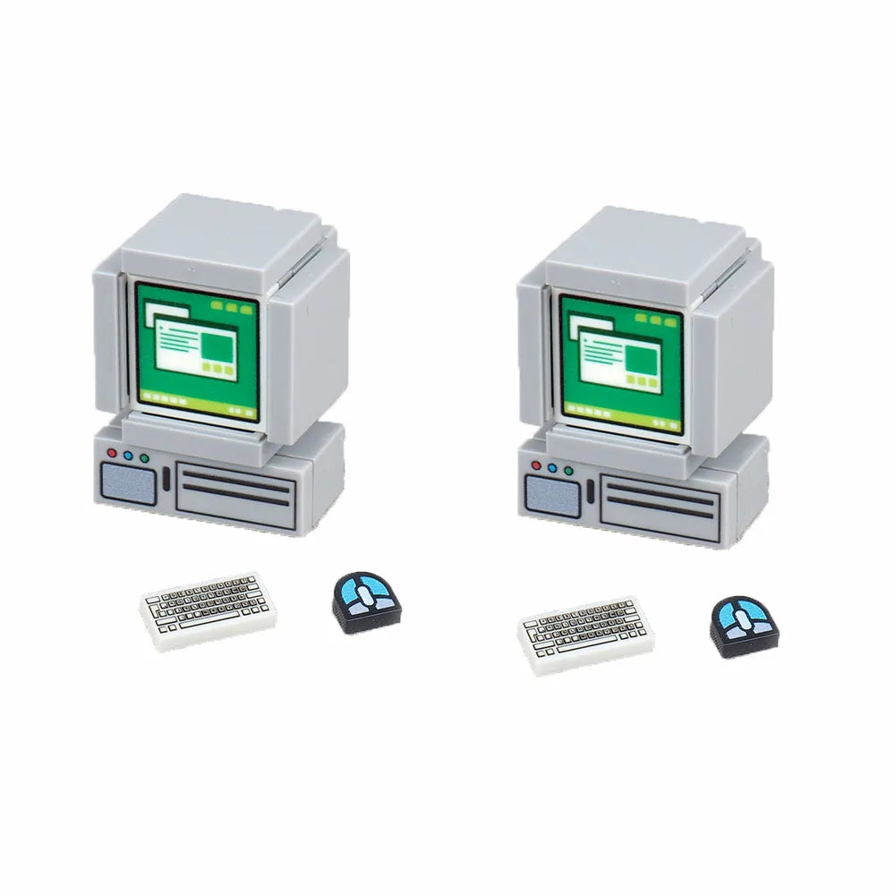 City Tech Building Blocks - Computer Control Center Model with Audio Radar & Keyboard