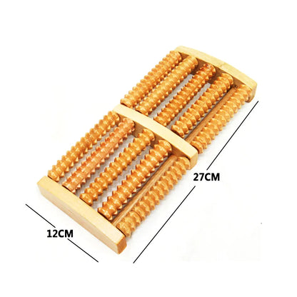 Dual Wooden Foot Roller Massager — Relieves Plantar Fasciitis, Heel & Arch Pain, Stress Relief & Relaxation Gift