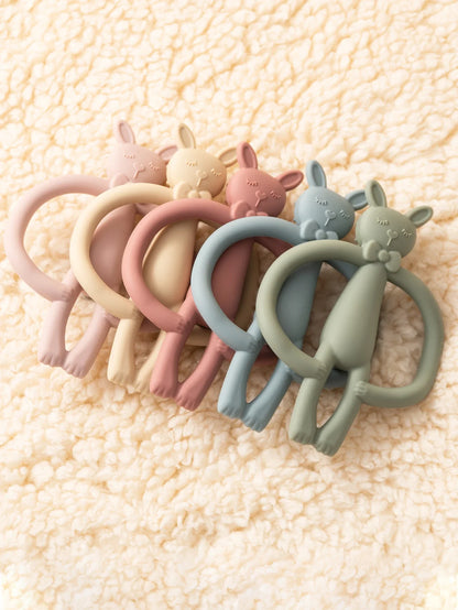 Silicone Baby Rabbit Teether Toy - Cartoon Nursing Chew Toy for Newborns Infants Teething Relief Gift