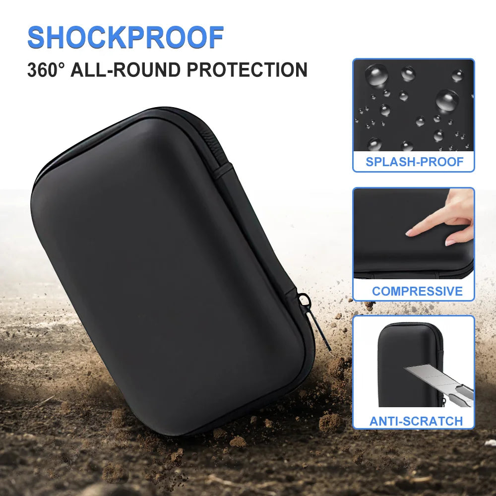 Carrying Case for R36S/GB300/FC/RG35XX Handheld Game Console – Portable Travel Storage Bag for Retro Mini Game Players
