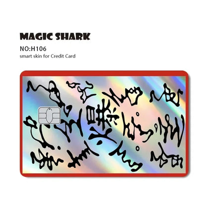Magic Shark Holographic Laser Skin - Evil FBI Money Credit Bank Card Sticker Cover No Fade Protective Film