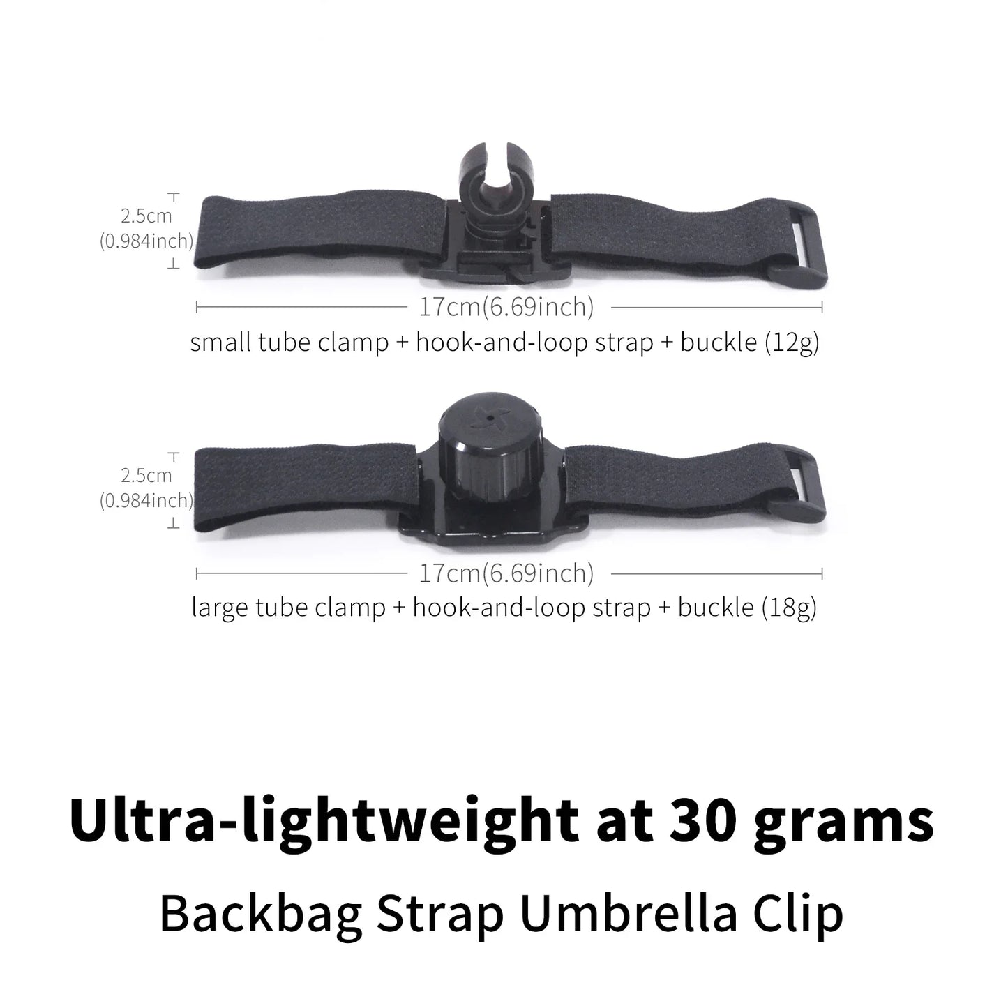 Backpack Umbrella Clip - Hands-Free Lightweight Outdoor Hiking Umbrella Holder