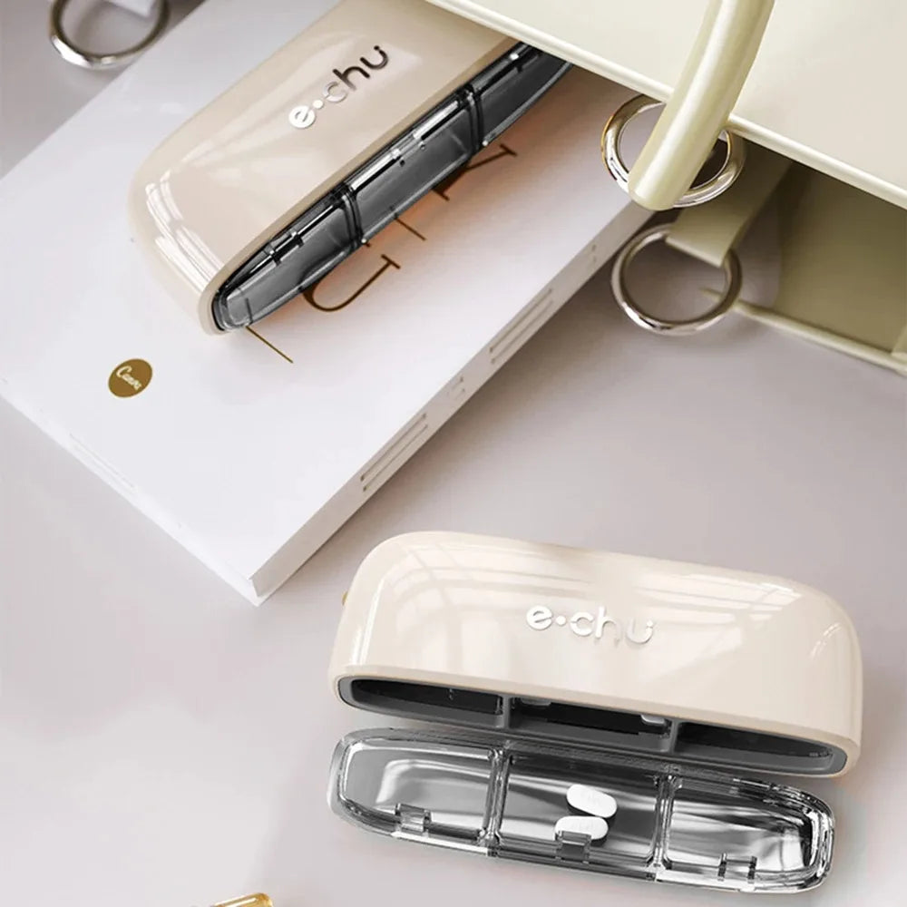 Portable Pill Organizer – 3 Times a Day Travel Pill Box with Compartments for Vitamins & Medicines, Small Pocket Medicine Case