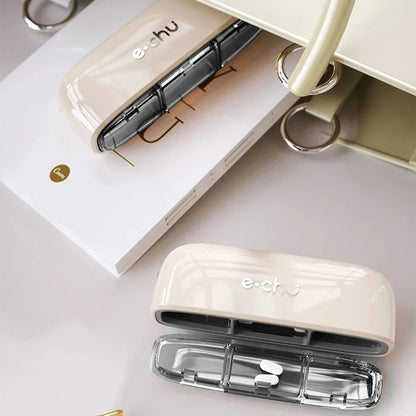 Portable Pill Organizer – 3 Times a Day Travel Pill Box with Compartments for Vitamins & Medicines, Small Pocket Medicine Case
