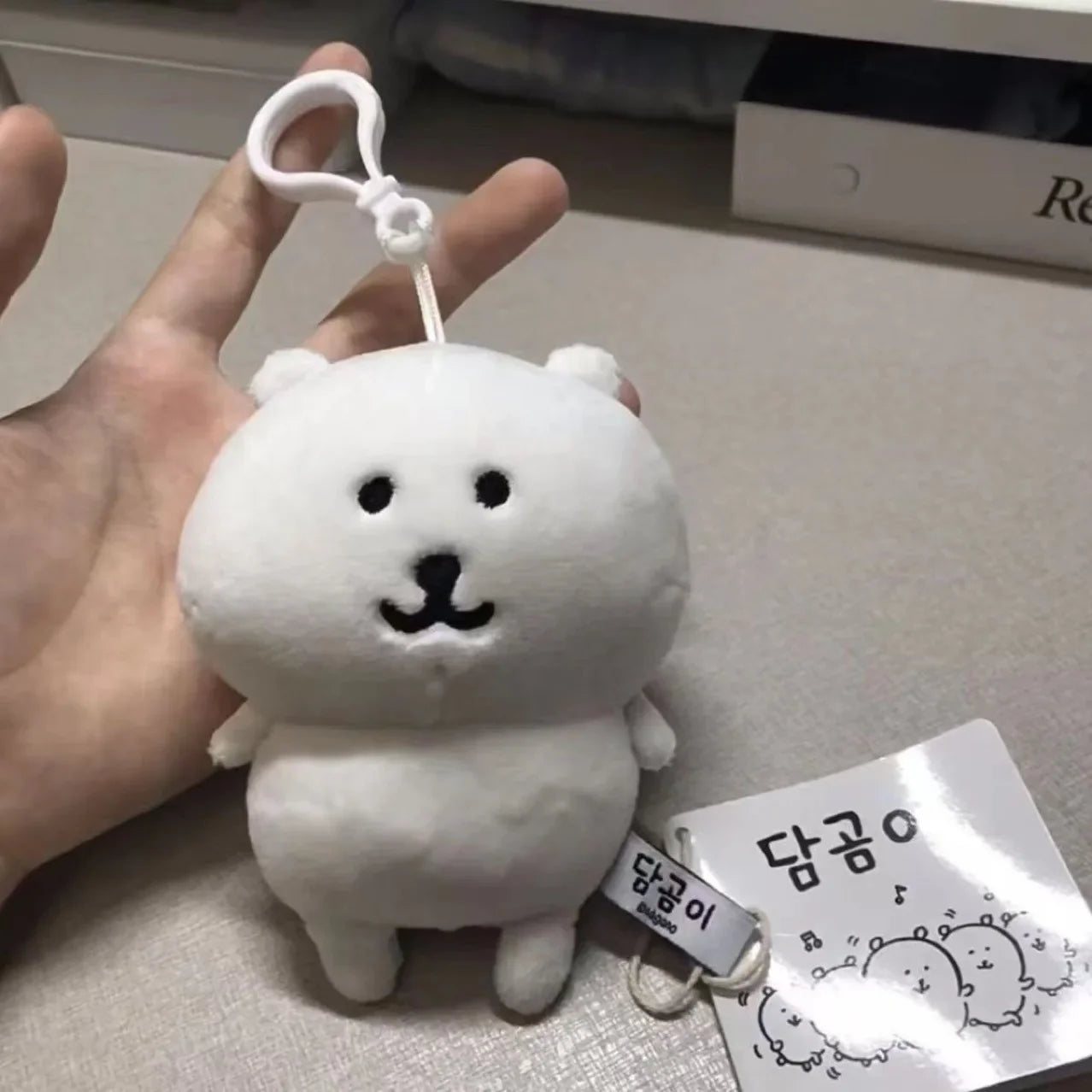 Cute Polar Bear Plush Keychain - Kawaii Valentine Rose Bag Pendant Birthday Gift