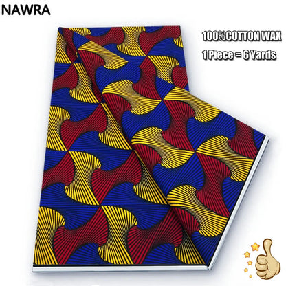 Original 100% Cotton African Wax Print Fabric - Soft Ankara Batik DIY Pagne